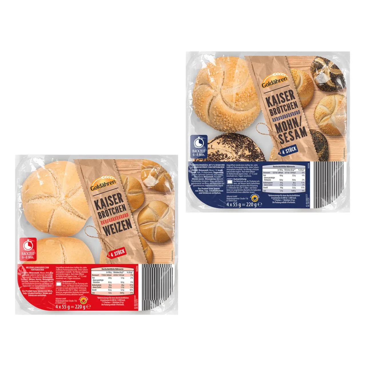 GOLDÄHREN Kaiserbrötchen