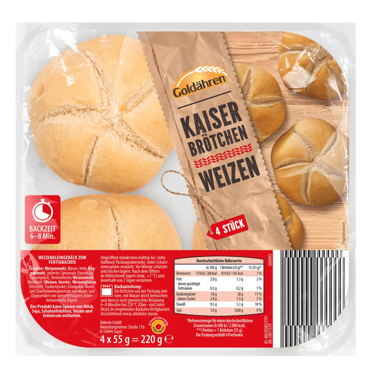 GOLDÄHREN Kaiserbrötchen