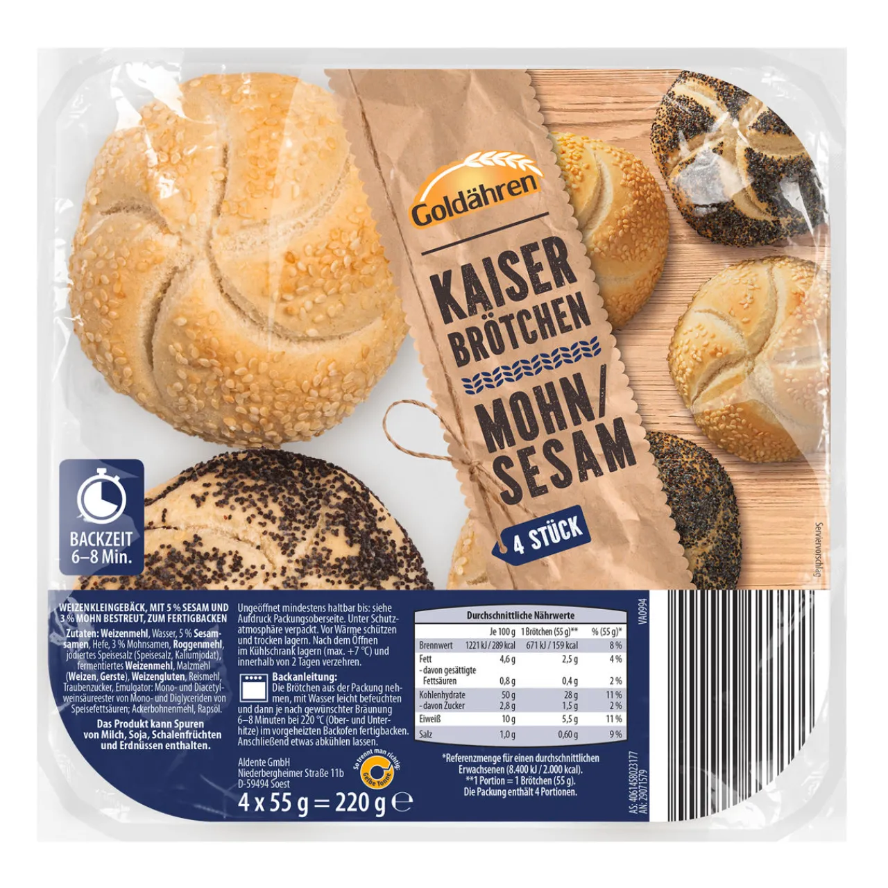 GOLDÄHREN Kaiserbrötchen
