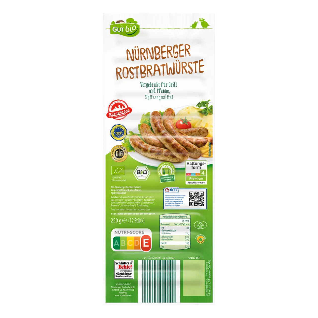 GUT BIO Nürnberger Bio-Rostbratwurst