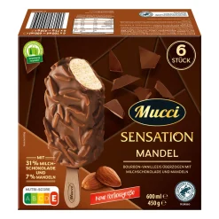 MUCCI Premium-Stieleis Mandel