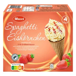 MUCCI Spaghetti-Eishörnchen